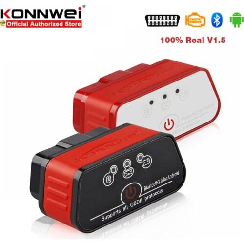 OBD2 ELM327 Auto Diagnostic Scanner KONNWEI ELM 327 V1.5 Bluetooth for Android EML327 AutoScanner Diagnostic Scanner for car