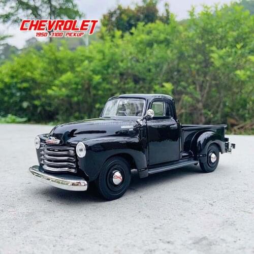 Maisto 1:25 1950 Chevrolet 3100 Pickup black simulation alloy car model crafts decoration collection toy tools gift