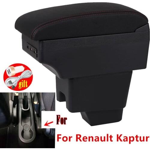 For Renault Kaptur Armrest KAPTUR Retrofit parts dedicated Car Armrest box Center Storage box car accessories Interior with 7USB