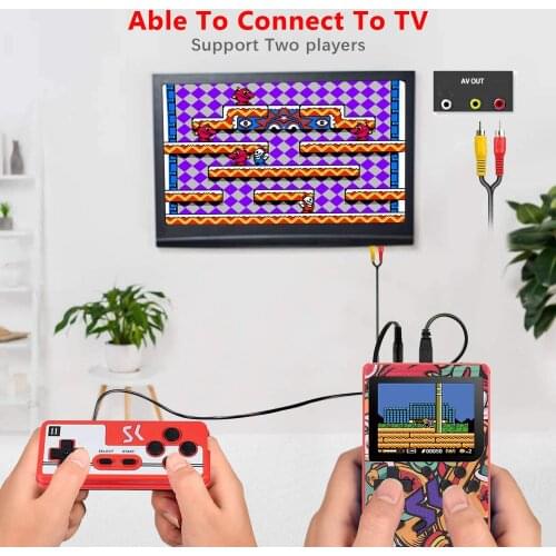 K ISHAKO Handheld Portable Video Dual Players Joystick Arcade Game Console with Built-in 400 Games