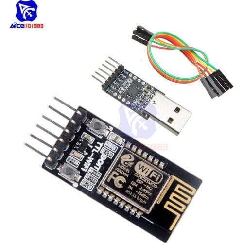 Diymore CP2102 USB to TTL Serial UART Module + TTL to WIFI ESP-M2 Internet Transmitter Serial Module + 5Pin Dupont Jumper Wires