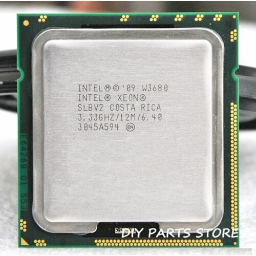 INTEL XONE W3680 SIX core 3.33 MHZ LeveL2 8M 4 core Turbo Frequency 3600 WORK FOR lga 1366 montherboard
