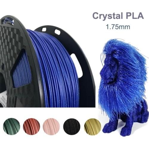 Crystal PLA Filament 3D Printer 1.75mm 1Kg 500g 250g for Choose 3D Printing Materials Glittering PLA Glistening Plastic Filament