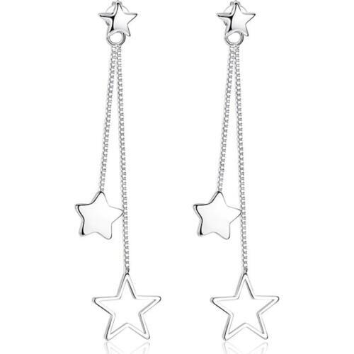925 Sterling Silver Naw Fashion Stars Long Tassel Dangle Earrings For Women Party Jewelry Gifts Wholesale S-E316