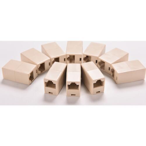 1/2/5/10/20PCS RJ45 Cat5 8P8C Socket Connector Coupler For Extension Broadband Ethernet Network LAN Cable Joiner Extender Plug