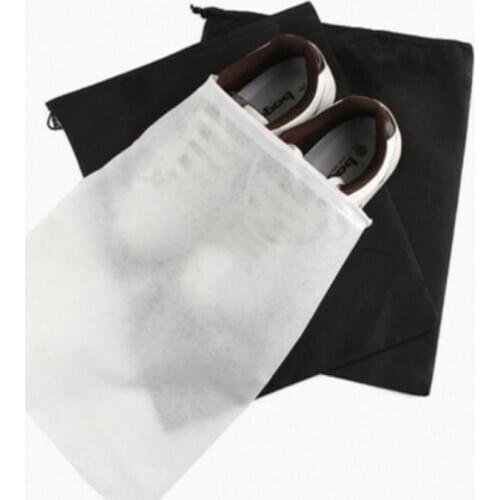 Storage Bag Non Woven Reusable Shoe Cover With Drawstring Case Breathable Dust Proof Sundries Package Home Tool SN3554