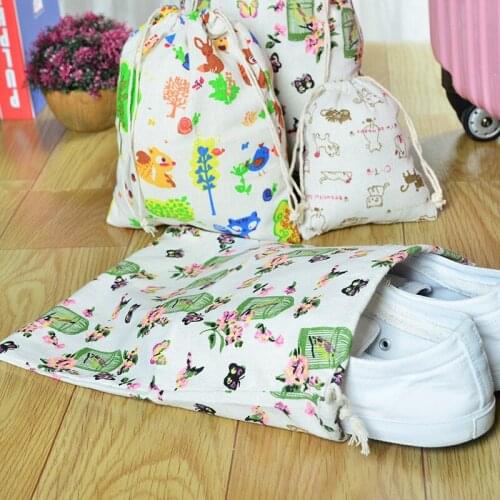 2pcs Cat Print Storage Bag Home Travel Clothing Toiletries Shoes Portable Dustproof Pouch Party Decoration Drawstring Gift Sack