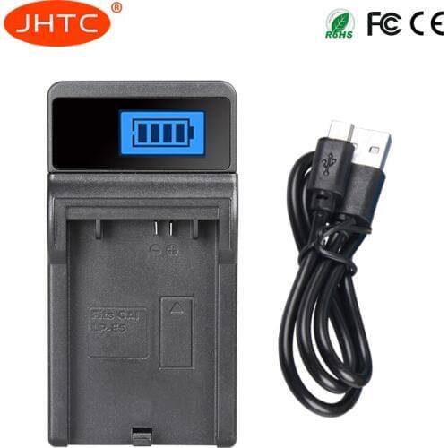 JHTC LP-E5 LP E5 LPE5 LCD USB Battery Charger for Canon EOS Rebel XS T1i XSi 1000D 500D 450D Kiss X3 X2 F LC-E5 CBC-E5