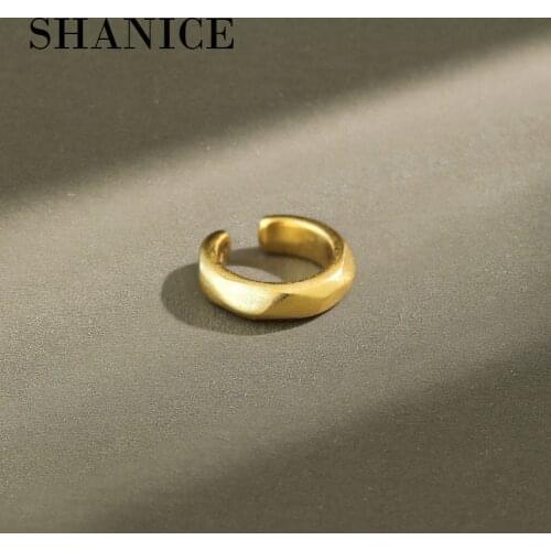 SHANICE S925 Sterling Silver Thick Tube Cuff Non Pierced Earrings Nose Ring New Fashion Women Earrings punk rock earcuff Student