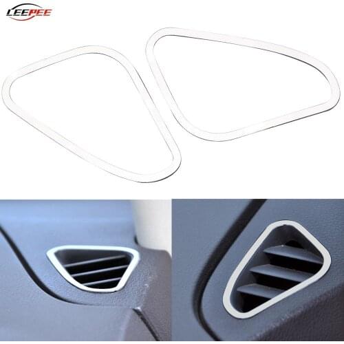 2pcs Car Stickers Air Conditioning Vent Moulding Film Decals Decoration Interior Auto Accessories For Ford Focus 2 MK2 2005-2013