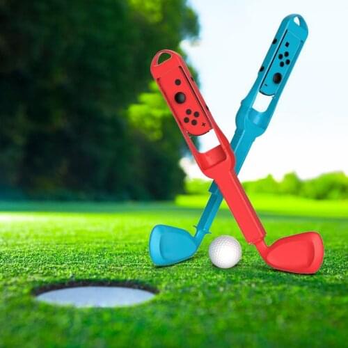 2 Pcs Golf Game Grip Left And Right Small Handle For Handle Somatosensory Cue Golf Game Accessories With Wrist Straps 2021 NEW