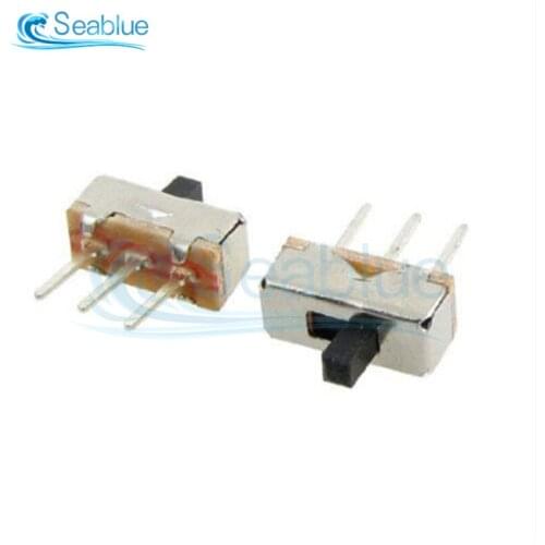 20 Pcs SS12D00G3 Toggle Switch 2 Position SPDT 1P2T 3 Pin PCB Panel Mini Vertical Slide Interruptor Switch DC 50V 0.5A For DIY