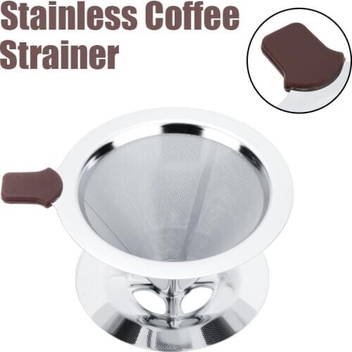 60/85MM*99MM Stainless Steel Pour Over Dripper Coffee Mesh Filter Reusable Coffee Filter Strainer Tool