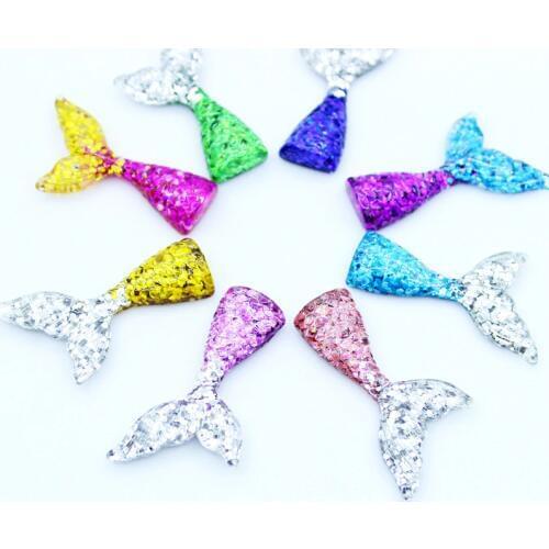 8Pcs Mermaid Tail Fluffy Polymer Slime Box Toys for Children Charms Lizun Modeling Clay DIY Kit Accessories Kids Plasticin Gift