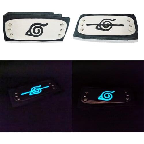 Naruto Ninja Anime Logo Metal Headband For Cosplay Japanese Plated Kakashi Headband Props Gifts