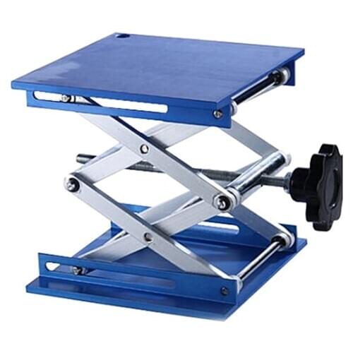 100x100x150mm Aluminum Router Lift Table Lifting Stand Rack lift platform blue