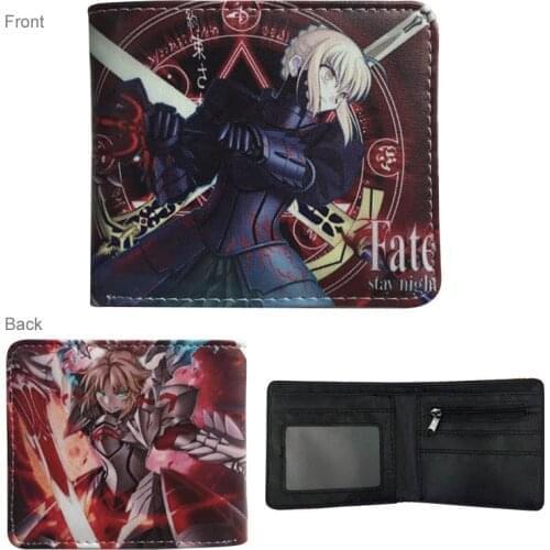 Anime wallets Attack on Titan/Gintama/Fate credit card holder Bifold Wallet With Coin Pocket