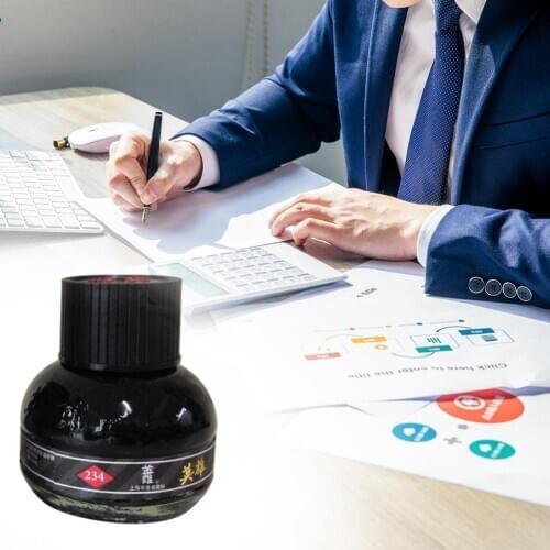 60ml Smooth Writing Fountain Pen Ink Glass Bottle Student Stationery Supplies School Office L5U5
