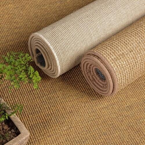Hot sale Sisal Carpet Sitting Room Tea Table Bedroom Door Mat Porch Indoor Rug Handmade Straw Tatami Non-slip Jute Foot Mat