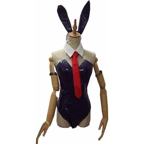 Game Danganronpa Cosplay Kirigiri Kyouko Cosplay Costume Women Sexy Bunny Girl Jumpsuit Full Set Halloween Costumes