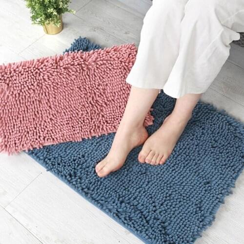 Rectangular Non-Slip Washable Water Absorbent Bath Mat Cushion Bathroom Supplies