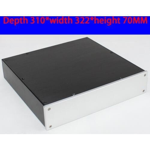 KYYSLB 310*322*70MM WA79 All Aluminum Preamp Amplifier Chassis Box House DIY Enclosure with Feet Screws Amplifier Case Shell