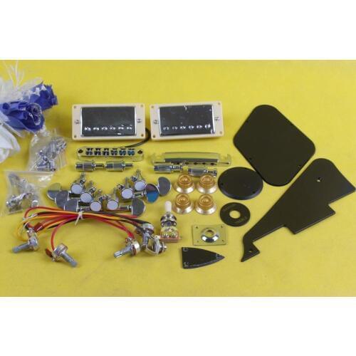 Unfinished DIY Electric Guitar Kit Guitar hardware Pickup Bridge Tailpiece #2
