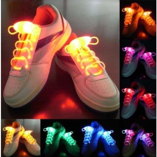Newest LED Flash Light Up Shoelaces Glow Stick Strap Shoelaces Xmas Decor Shoestring Disco Party Skating Gift festive dance prop