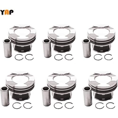 Piston Ring Piston Set 6X FOR FITBMW F10 F15 F20 F30 F31 F25 F22 E9 335i M135i 535i 640i N55B30A 3.0L 11258619196 2006-2020