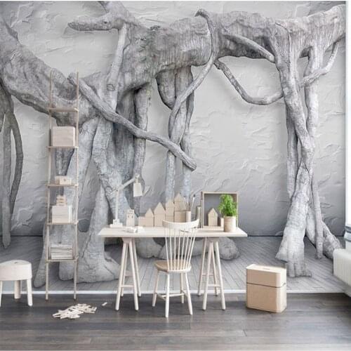 Modern 3d Tree Root Pattern Wallpapers Mural Rolls 3 d Wallpaper for Walls Living Room Wall Papers Home Decor Cafe TV Background