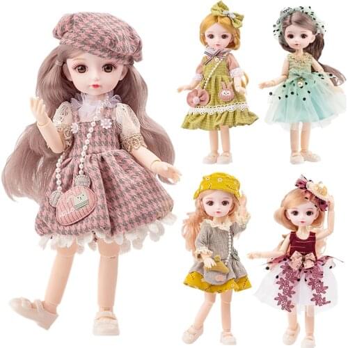 Original Design 26cm Dolls 1/6 BJD SD Dolls Full Set Jointed Dolls DIY Toy Action Figure Makeup Wig Shoes Surprise Toys For Girl