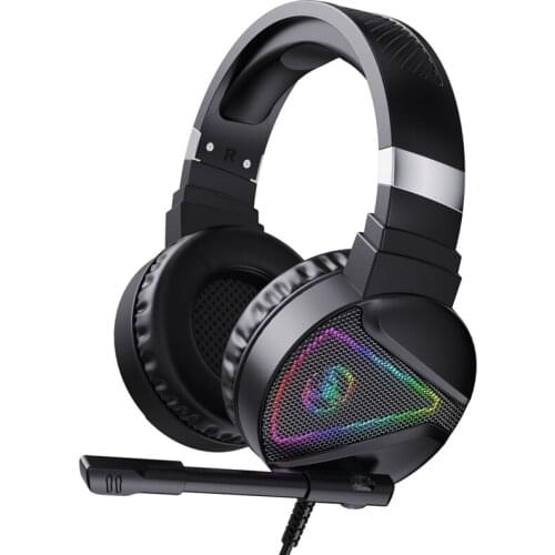 Wired Gaming Headset With 7.1 Surround Sound Band Noise Reduction Microphone And Rgb Light For Pc Ps4 USB