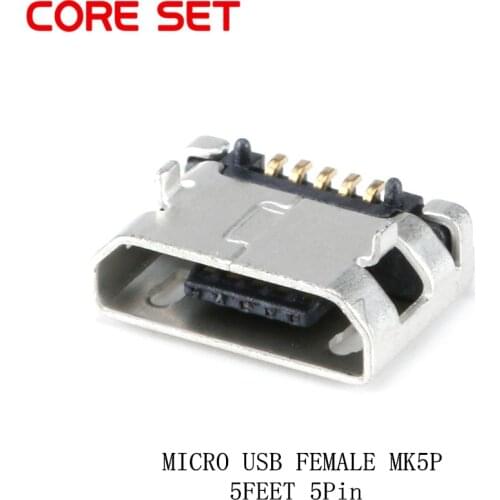 100PCS Micro USB 5 Pin Socket MK5P SMD DIP MINI USB Female Connector