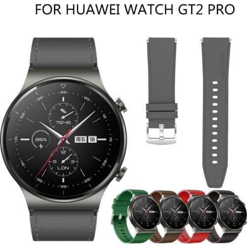 22mm Leather Band For HUAWEI Watch GT 2 Pro GT2 2e Strap For Samsung Galaxy Watch 3 45MM Gear S3 Amazfit GTR 47mm Accessories