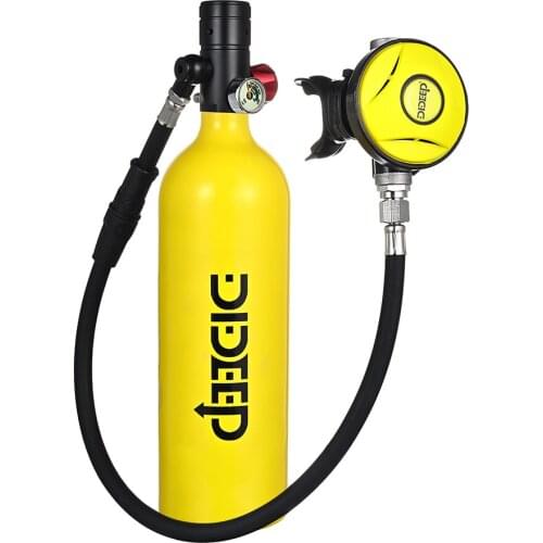 DIDEEP X4000Pro 1L Scuba Diving Tank Set Mini Oxygen Cylinder Respirator Air Tank Hand Pump for Snorkeling Diving Equipment