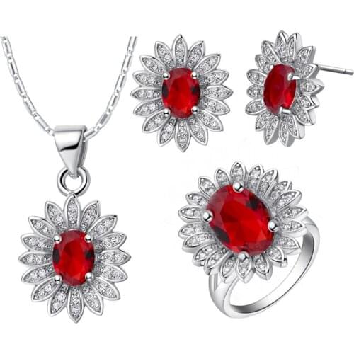 Luxury Brands Design Bridal White Gold Cover Jewelry Sets Women Necklace Earrings And Ring Jewelry Sets T514-6