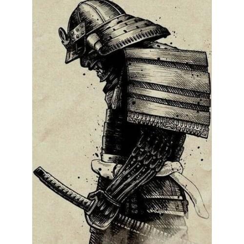 Japanese Samurai Art Film Print Silk Poster Home Wall Decor 24x36inch