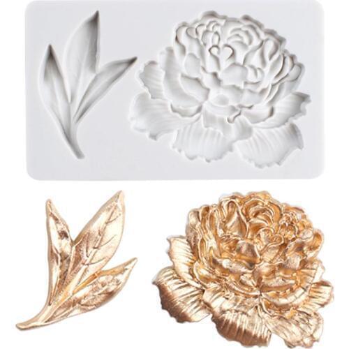 Flower Silicone Molds Chocolate Fondant DIY Wedding Cake Decorating Tools Cupcake Topper Jelly Candy Polymer Clay Moulds