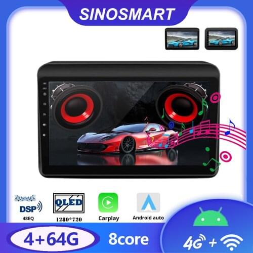 Sinosmart 8 Core,DSP 48EQ Car GPS Navigation Radio for Suzuki IGNIS ERTIGA 2016-2018 2din 2.5D IPS/QLED Screen