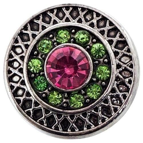 Changeable 18mm snaps with copper bottom and rhinestones fit ginger snaps jewelry MDB18-40-5