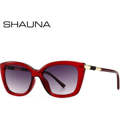 SHAUNA Ins Popular Fashion Square Sunglasses Women Retro Brand Designer Tea Gray Gradient Sun Glasses Men Cat Eye Shades UV400