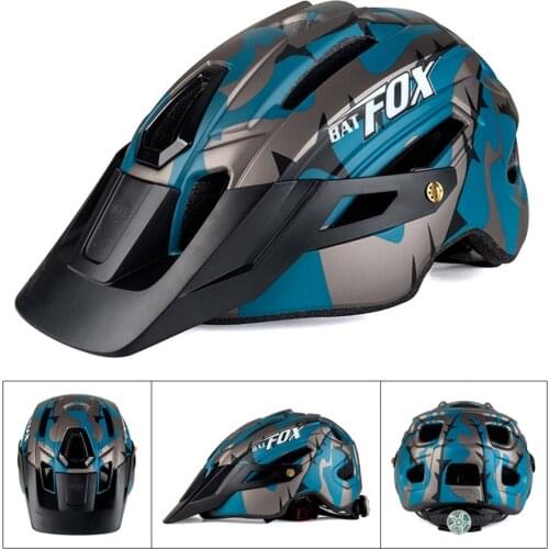 BATFOX Cycling Helmet Dark Green MTB Bike Helmet Capacete De Bicicleta Ciclismo Casco De Seguridad Outdoor Sports Bicycle Helmet
