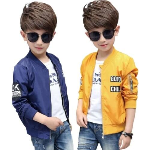Boys spring jacket 3-13T children long sleeve O-neck active windbreaker teenage clothes big boys cool sport coat boys outwear