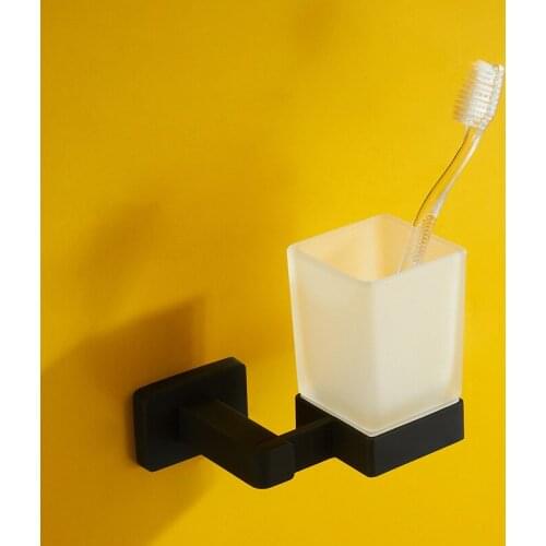 Vidric bathroom toothbrush cup all-black quartet of high-end bathroom hardware pendant holder Tumbler Set