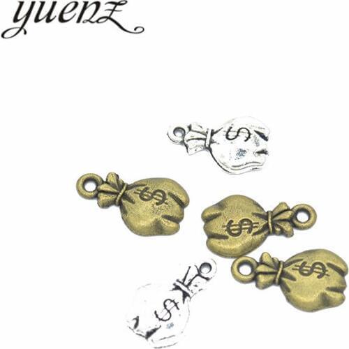 YuenZ 30pcs 2 Color Antique silver Plated Zinc Alloy Necklaces Pendants purse Charms Diy Handmade Jewelry Findings 17*11mm J221