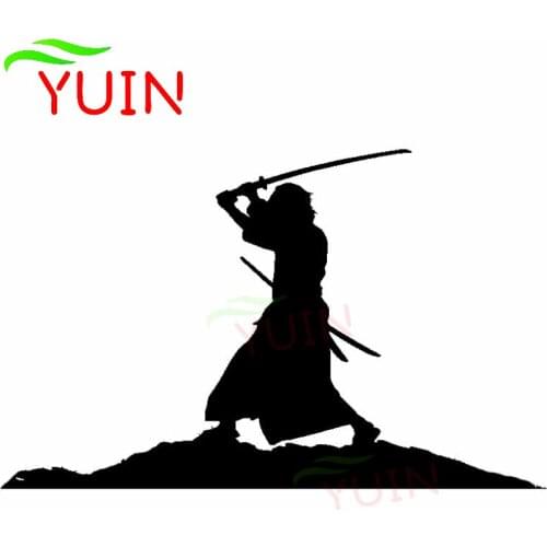 Classic Japanese Samurai Car Sticker Fashion Waterproof Decal PVC Bumper Window Decoration Cover Scratch Sunscreen Decals