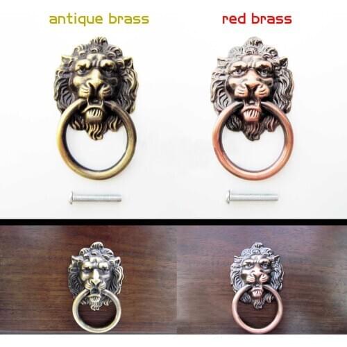 1Piece Lion Head Shaped Pull Handle Door Cabinet Dresser Drawer Zinc Alloy Knob