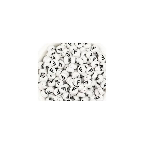 100pcs/lot white letter Acrylic mix DIY Jewelry Findings Beads Rubber Spacer Beads For Boho Jewelry Making Bracelet Accessory