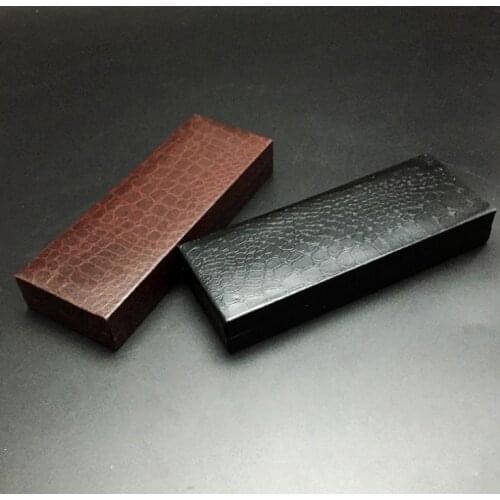 100pcs/lot Business pen pacakging paper box black flip pen box spot imitation PU gift paper box SN687