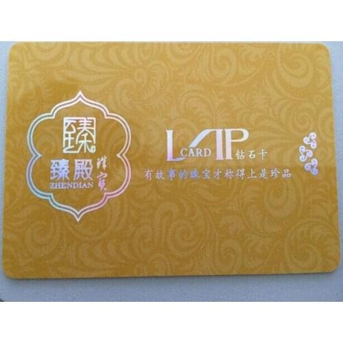 1000pcs printable business card customized design specific craft pvc business card for VIP and membership